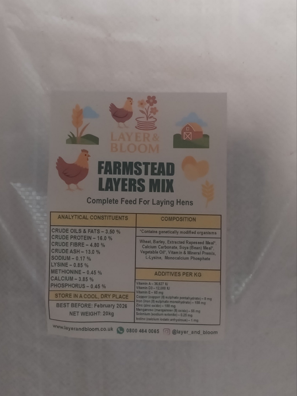 Farmstead Layers Mix 20kg