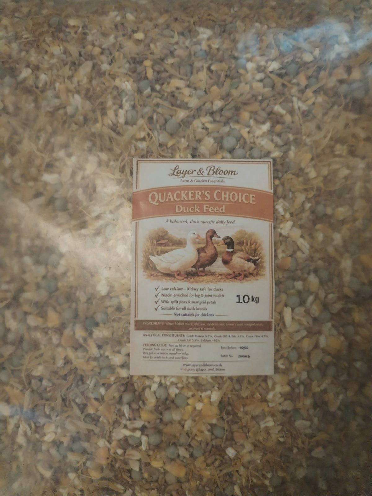 10kg Quackers Choice - Complete Feed for Ducks