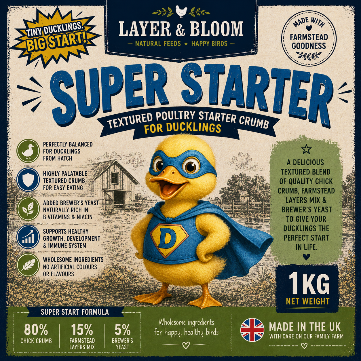 1kg Super Starter Duckling Crumb