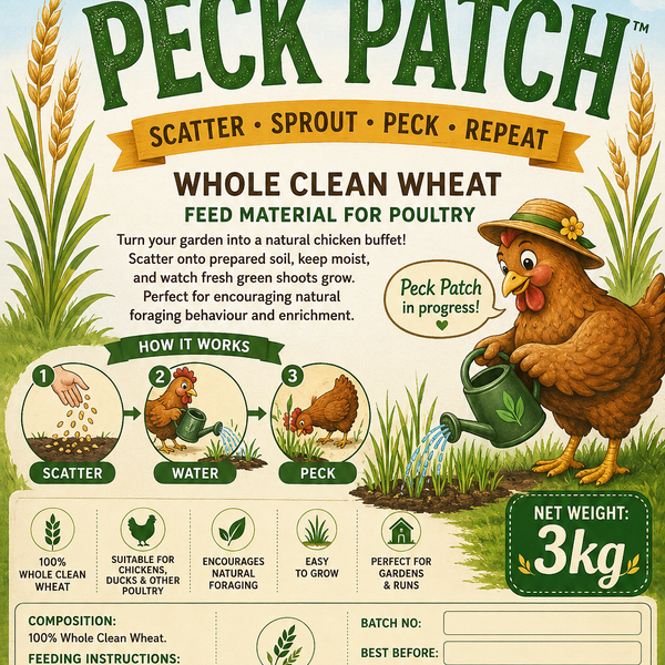 3kg Whole Wheat Forage – Grow Fresh Sprouts for Your Flock