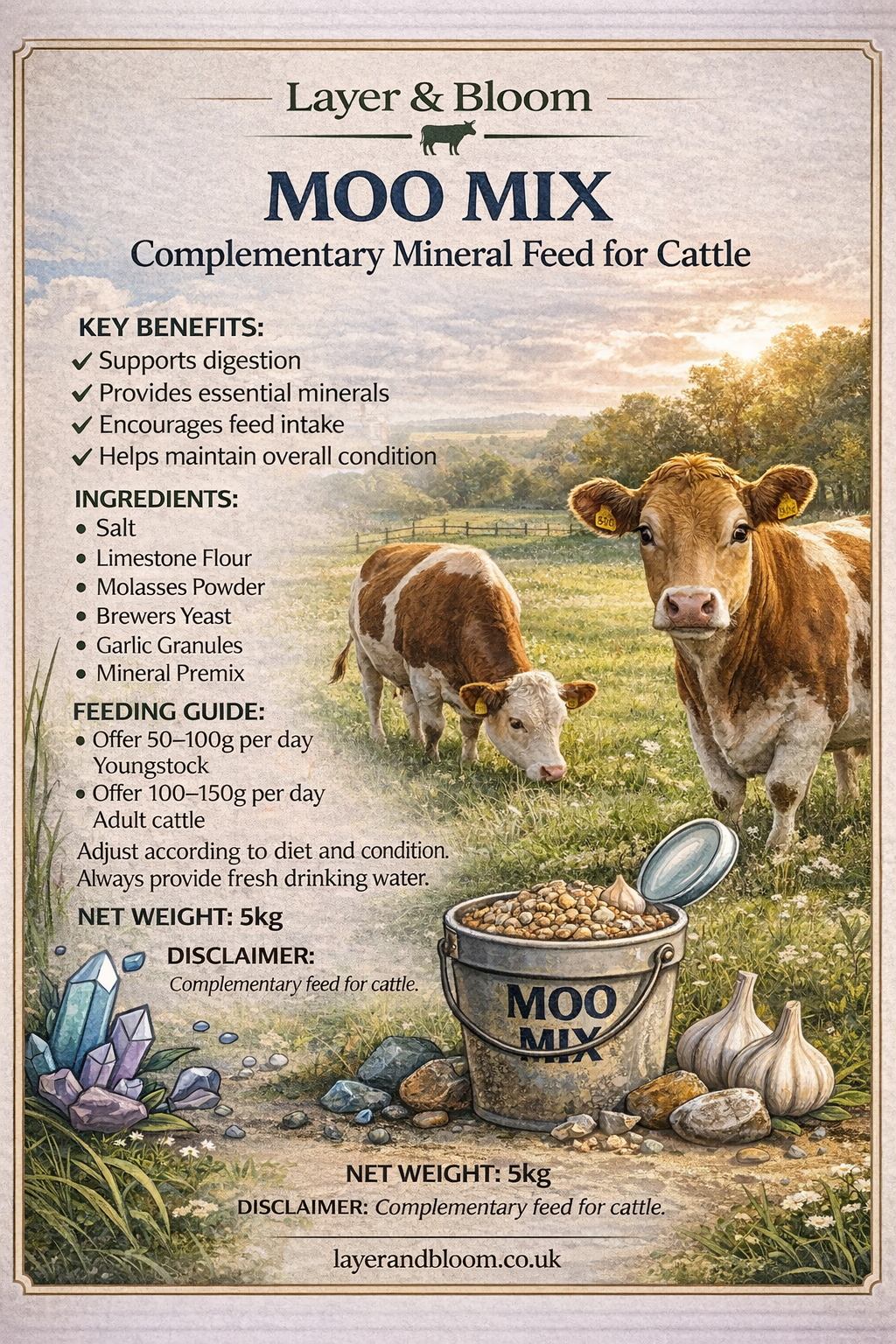 Moo Mix – Premium Mineral Support for Cattle