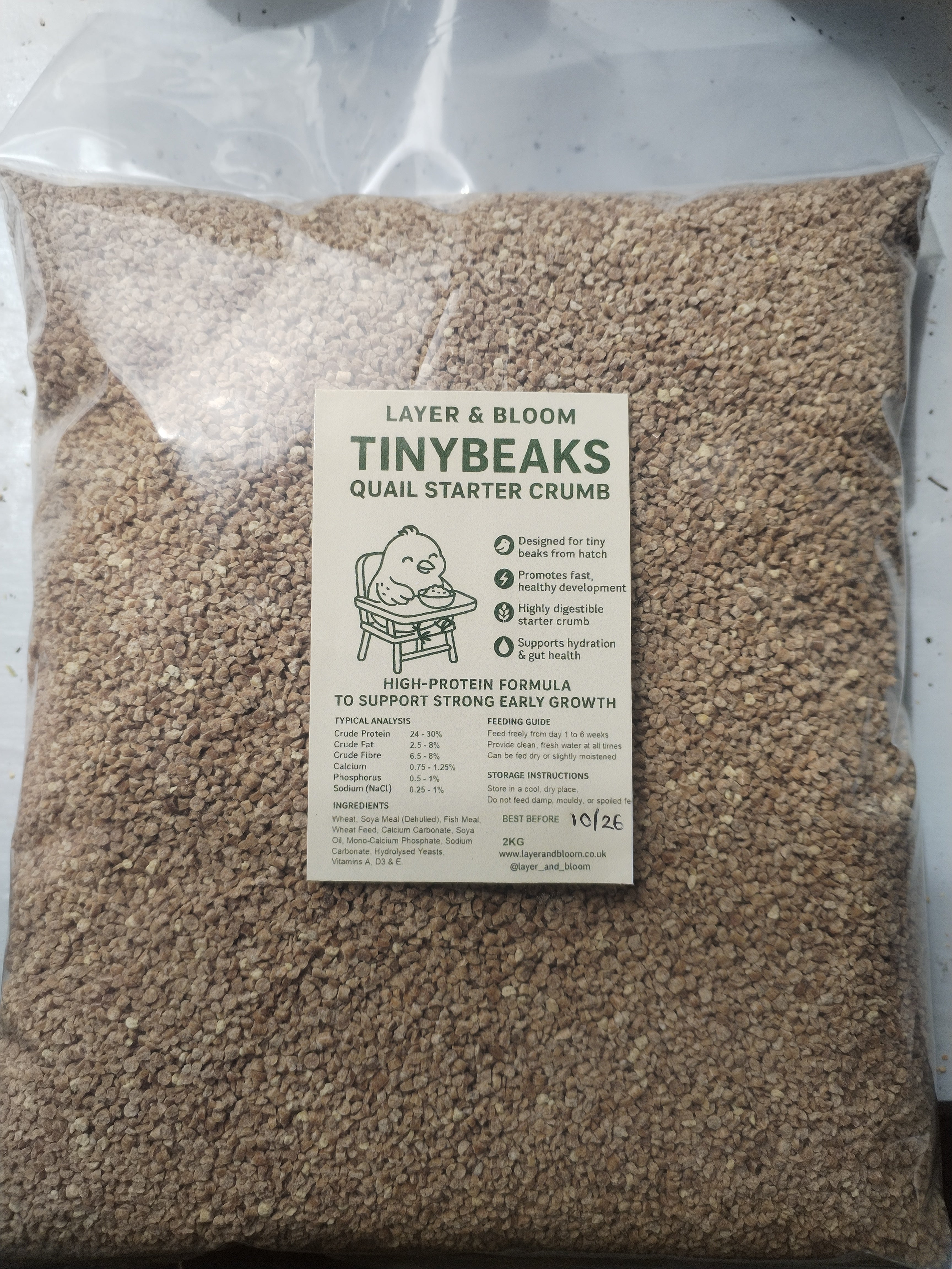 TinyBeaks Quail Starter Crumb (1kg/2kg)