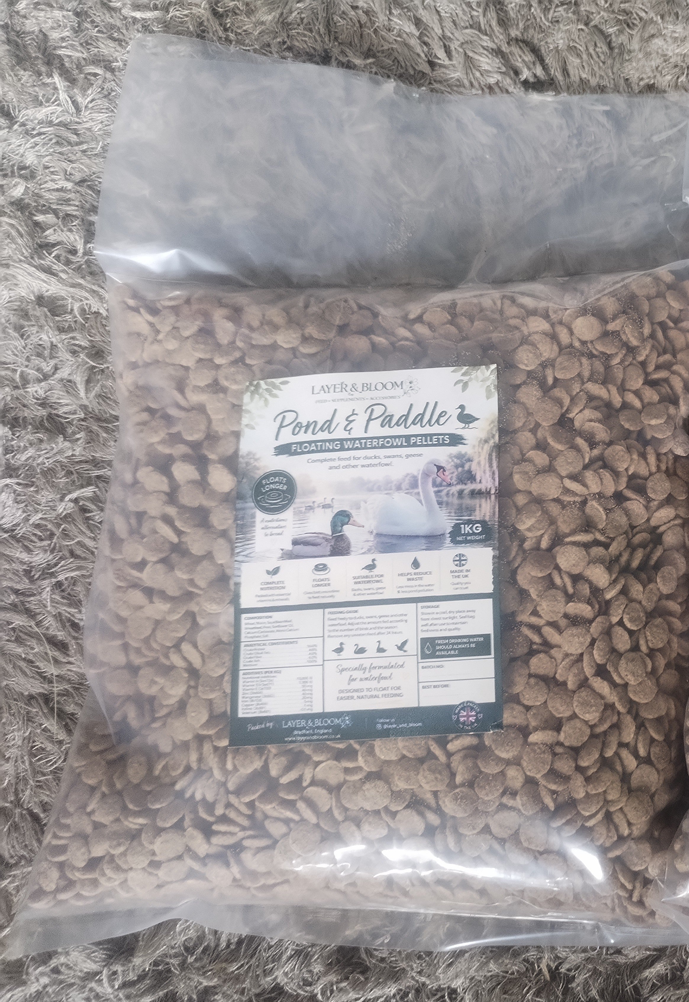 1kg Pond & Paddle – Floating Waterfowl Pellets