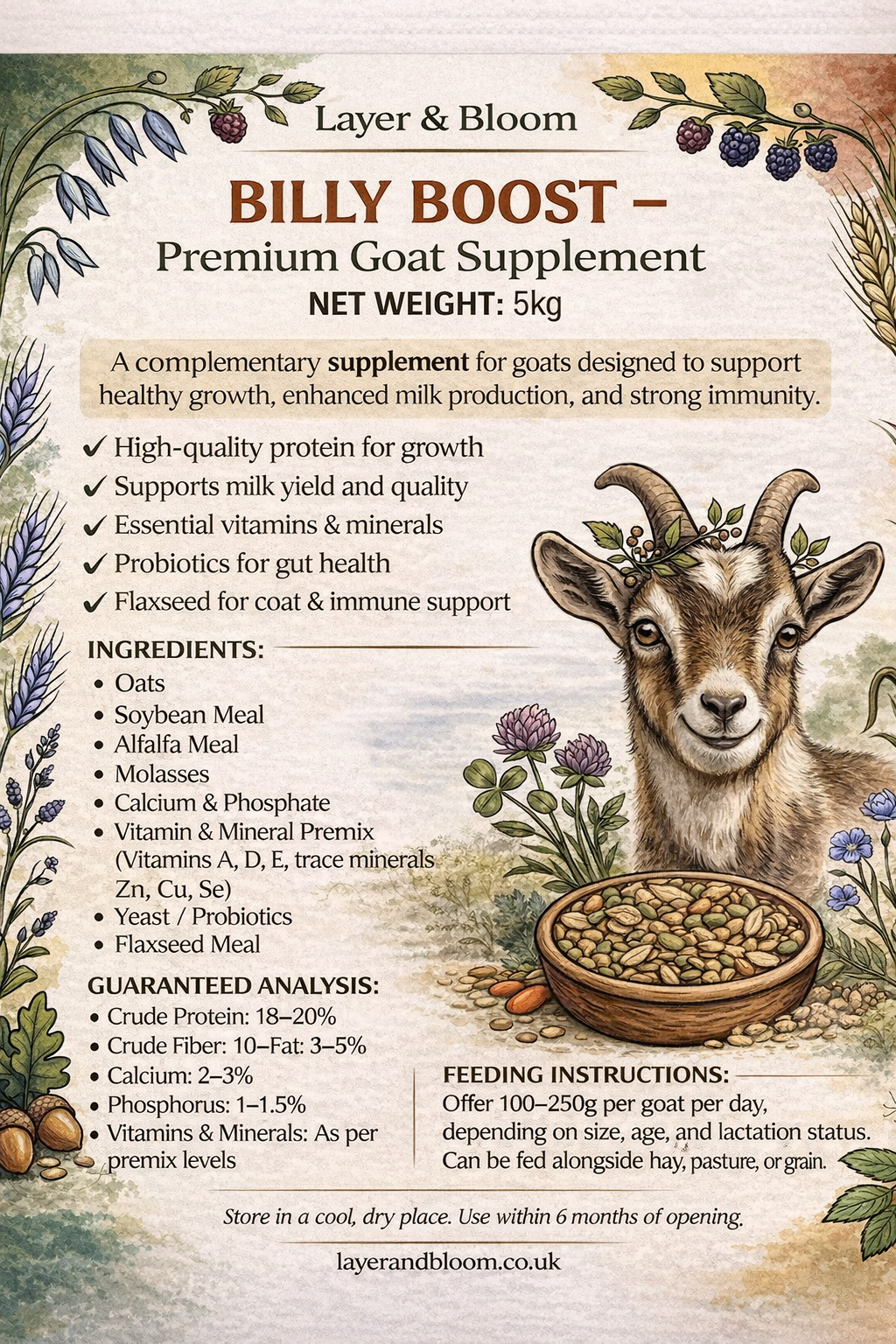 Billy Boost – Premium Goat Supplement (5kg)