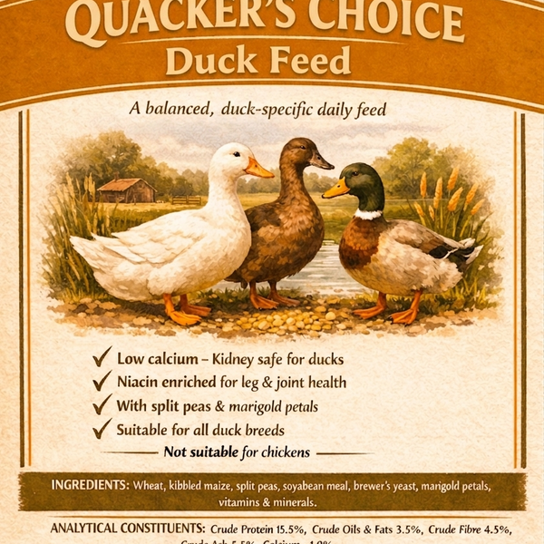 10kg Quackers Choice - Complete Feed for Ducks