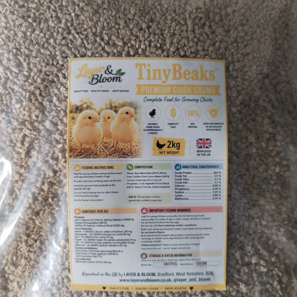 2kg TinyBeaks Premium Chick Crumb