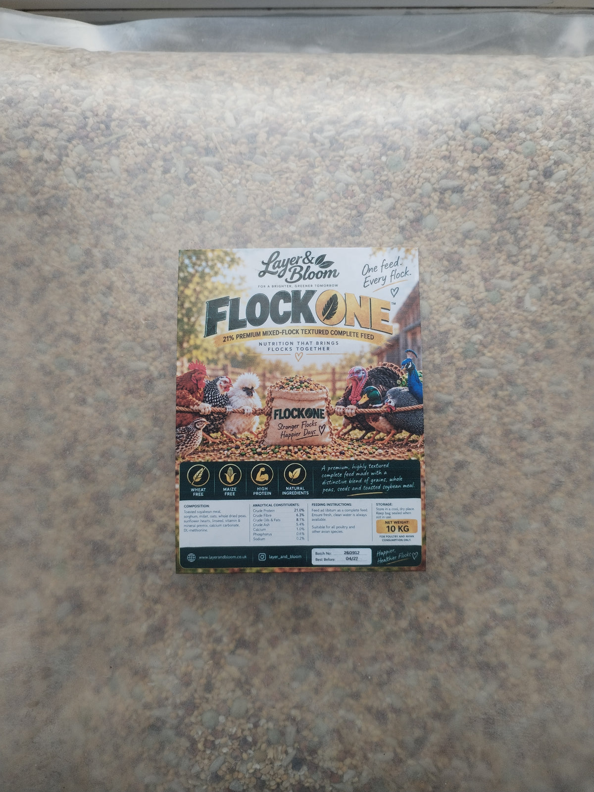 FLOCK ONE – 21% Premium Mixed-Flock Textured Complete Feed