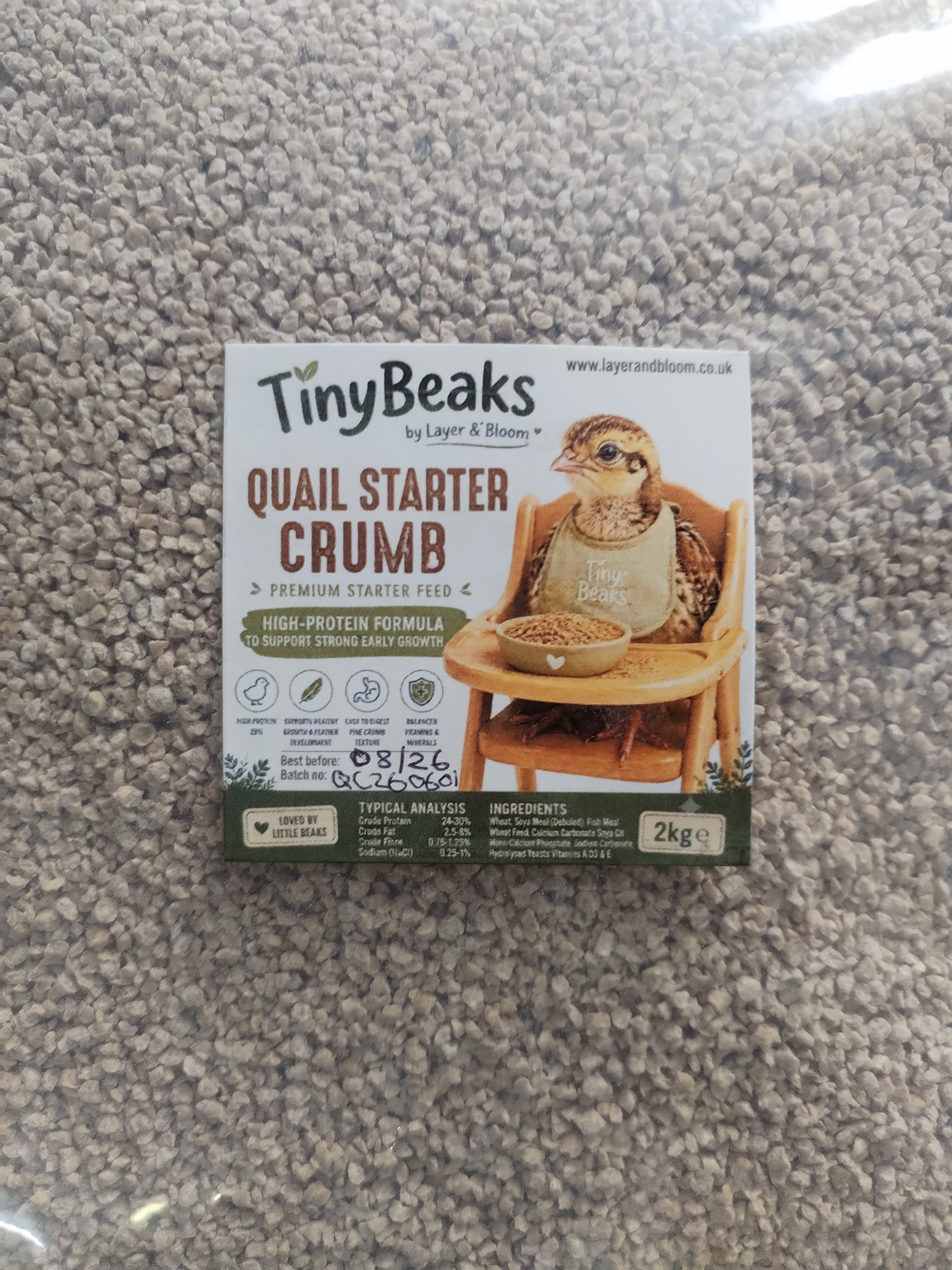 TinyBeaks Quail Starter Crumb (1kg/2kg)