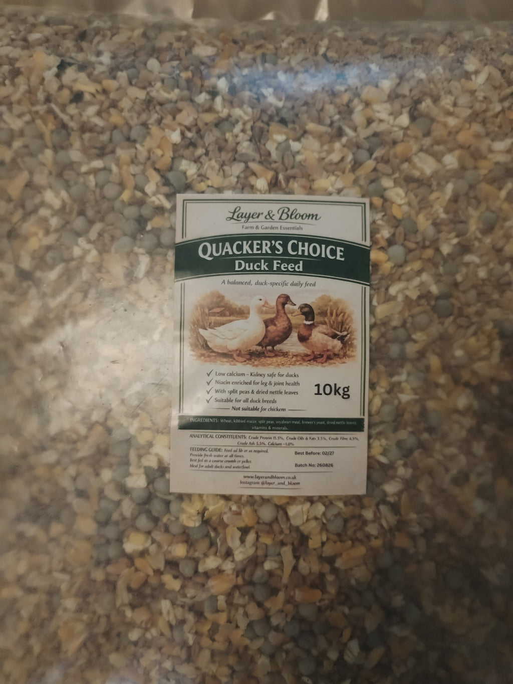 10kg Quackers Choice - Complete Feed for Ducks