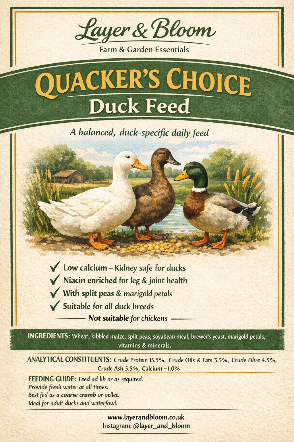 Quackers Choice - Complete Feed for Ducks